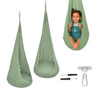 MAMOI® Nid suspendu pour enfants | Fauteuil suspendu en coton | Chaise suspendue pour enfants avec poignées en tissu