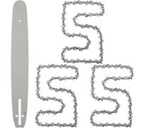 Mamuth Rail de guidage avec 3 chaînes 45 cm 1,5 mm 0,325" pour Oleo-Mac 956, 962 - Kit durable pour des performances de sciage professionnelles