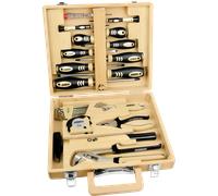 Brüder Mannesmann Mallette à outils M29001 – 24 pièces – Coffret en bambou