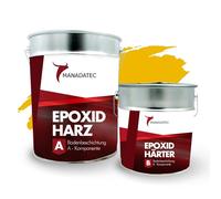 MANADATEC B471 Peinture Résine Époxy Bi-Composant Interieur 1 kg | RAL 1023 Jaune trafic | Revêtement de Sol Époxy 2K Pour Garage, Béton, Atelier, Sous-Sol, Cave, Entrepôt et Local Technique