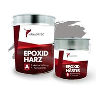 MANADATEC B471 Peinture Résine Époxy Bi-Composant Interieur 1 kg | RAL 7036 Gris platine | Revêtement de Sol Époxy 2K Pour Garage, Béton, Atelier, Sous-Sol, Cave, Entrepôt et Local Technique