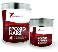 MANADATEC B471 Peinture Résine Époxy Bi-Composant Interieur 10 kg | RAL 5012 Bleu clair | Revêtement de Sol Époxy 2K Pour Garage, Béton, Atelier, Sous-Sol, Cave, Entrepôt et Local Technique