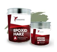 MANADATEC B471 Peinture Résine Époxy Bi-Composant Interieur 5 kg | RAL 6021 Vert pâle | Revêtement de Sol Époxy 2K Pour Garage, Béton, Atelier, Sous-Sol, Cave, Entrepôt et Local Technique