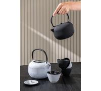 Manahee Design | Ensemble de 2 tasses à thé en métal noir | 110 ml | 8 x 8 x 5 cm