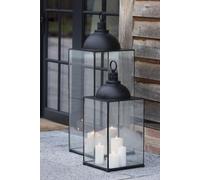 Manahee Design | Lanterne Hagrid Métal/Fer Forgé Noir Medium | 85 cm x 36 cm x 36 cm | 7,5 kg
