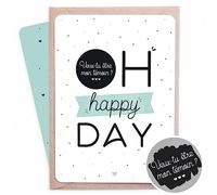 Manahia - Carte à gratter Témoin Homme Bleu - Demande surprise mariage | Veux-tu être mon témoin ? - Faire-part mariage avec enveloppe kraft - Ticket à gratter - Invitation, Annonce originale - EVJF