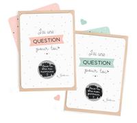 Manahia - Lot 2 Cartes à gratter Parrain & Marraine - Demande baptême | Duo marraine parrain - Demande originale - 2 Enveloppes kraft A6 incluses - Ticket à gratter - Annonce naissance, grossesse