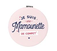 Manahia - Miroir de Poche Marraine Parfaite - Livré avec Pochon Coton - Idée Cadeau Meilleure Amie, Filleule, Annonce Bébé et Demande pour Baptême - Double Face Simple et Grossissant