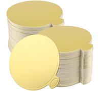 MANCHAP Lot de 300 mini planches à gâteau rondes en carton doré de 90 mm pour mariage, anniversaire, fête