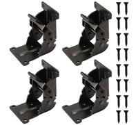 MANCHAP Lot de 4 charnières pliantes à 90 autobloquantes, pieds pliants à 180 degrés avec vis, support de charnière de table pliable pour meubles, bronze noir