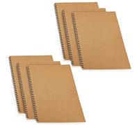 MANCHAP Lot de 6 carnets de croquis A3 160g, 60 pages/30 feuilles à spirale, couverture rigide, carnet de croquis avec couverture en kraft pour esquisse, dessin