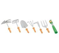 Manche à outils avec 6 ustensiles de jardinage