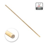 Manche bois 1,30 m Ø 24 mm sans filetage