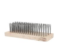 Manche Bois Brosse Métallique de Jardin, en Acier Inoxydable | Brosse de Désherbage en Fil D'acier, Légère et Portable, pour Cour et Jardin, Poignée Pratique