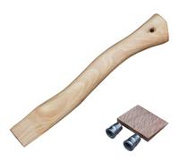 Manche de hachette de Rechange, Manche de Hache en Noyer avec Coins en Bois et en Acier, tête Fendue pour Une Prise Confortable, pièce pour Camping, Jardinage et fendage du Bois