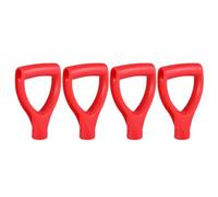 Manche de Pelle en Plastique Rouge, Poignée, Lot de 4