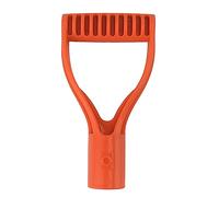 Manche de Pelle Plastique 32mm Diamètre Intérieur, Manche Poignée en D Ergonomique - Durable, Léger et Antidérapant pour Pelle à Neige, Jardinage et Terrassement (Orange)