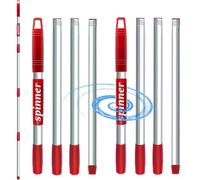 Manche de rechange balai pour Vileda Turbo Spin/Smart/EasyWring/H2pro | Manche télescopique serpillière, réglable 76-147 cm, rotative - moins d'effort, plus efficace (sans tête ni brosse)-lot de 2
