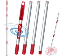 Manche de rechange balai pour Vileda Turbo Spin/Smart/EasyWring/H2pro | Manche télescopique serpillière, réglable 76-147 cm, poignée rotative - moins d'effort, plus efficace (sans tête ni brosse)