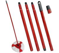Manche de Rechange Compatible avec Vileda Turbo Spin Mop, Manche de Balai Ajustable en Quatre Sections : Accessoire de Balai Télescopique pour le Nettoyage des Sols