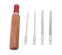 Manche de Tournevis à Emboîter, Bois Antidérapant Changement Rapide | Manche Bois Ergonome Anti-torsion Choc Durable Embouts Acier CrV Conception Détachable Boîte Rangement Entretien Maison