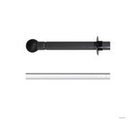 Manche télescopique 2 x 80 m en aluminium troué avec boule tournante