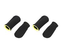 Manches de Doigt en Fibre de Carbone une 18 Broches pour les Jeux Mobiles PUBG ÉCran de Presse Manches de Doigt Noir et Jaune (32 PièCes SéRies)