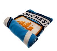 MANCHESTER CITY FC - Couverture (Taille Unique) (Bleu/Blanc)