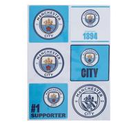 Manchester City FC - Ensemble Autocollant pour voiture MULTI (Taille unique) (Blanc/Bleu ciel)