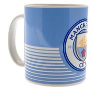 Manchester City FC - Mug LINEA (Taille unique) (Bleu ciel/Blanc)