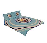 MANCHESTER CITY FC - Parure de lit Pulse (Petit Double) (Bleu/Blanc)