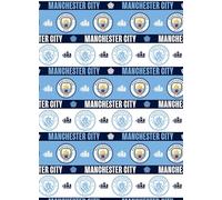 Manchester City FC Rouleau de papier cadeau d'anniversaire 3 m
