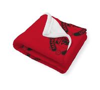 Manchester United Couverture Polaire Officielle FC Character World | Couvre-lit Super Doux et Chaud avec Revers en Sherpa Motif équipe de Football | Parfait pour la Maison, la Chambre, Les soirées
