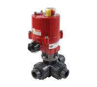 Manchon À Coller 32 Mm Port En L 3 Voies Vanne À Bille Électrique PVC 24 V AC/DC PTFE/EPDM