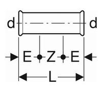 Manchon à insérer GEBERIT Mapress Acier Carbone - 221 G