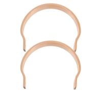 Manchon Cuivre Poignée de Théière en Bois 2 Pièces | Remplacement Détachable, Prise Ergonomique, Protection la Chaleur, pour Bouilloire à Anse, Usage Extérieur