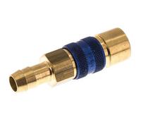 Manchon d'accouplement d'air en laiton DN 5 à code bleu Pilier de tuyau de 9 mm