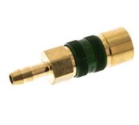 Manchon d'accouplement en laiton DN 5 à code vert Pilier de tuyau 6 mm