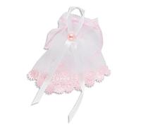 Manchon de bougie en tulle rose - Protection anti-goutte pour bougies de communion et de baptême - Diamètre 3 à 6 cm - Décoration florale et ruban de satin - Accessoire festif pour fille - Produit de