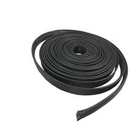 Manchon de câble, PET en maille de peau de serpent noir, gaine tressée pour ligne de données, tube en nylon ignifuge