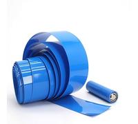 Manchon de câble rétractable 18650 PVC thermorétractable, Largeur 127mm à 353mm Tube Bleu, 8 mètres Film enveloppe câble Manchon 1 Piece(140mm)