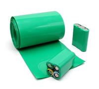 Manchon de câble rétractable Boîtier d'emballage de Film 20M, diamètre du Manchon câble 18.8mm ~ 127mm, Paquet Tubes thermorétractables en PVC 18650 Vert(95mm)