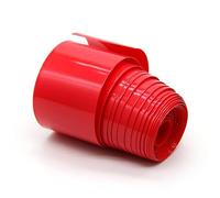 Manchon de câble rétractable Gaine thermorétractable électrique Rouge de 10 mètres, Largeur 29.5mm ~ 280mm for Fils, Gaine Industrielle en PVC 18650 1 pièce(140mm)