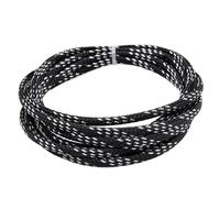 Manchon de câble tressé en PET noir argenté de 1 à 50M, tube extensible à haute densité de 2 à 25mm(25mm,30 Meters)