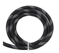 Manchon de câble tressé en PET noir argenté de 1 à 50M, tube extensible à haute densité de 2 à 25mm(8mm,50 Meters)
