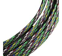 Manchon de câble tressé extensible en PET haute densité | Multicolore, plusieurs tailles 2-40 mm x 1 m : regroupement de câbles et d'ions(7 Color,16mm x 1meter)
