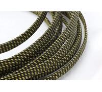 Manchon de câble tressé extensible en PET haute densité | Multicolore, plusieurs tailles 2-40 mm x 1 m : regroupement de câbles et d'ions(Black Gold,4mm x 1meter)