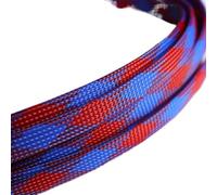 Manchon de câble tressé extensible en PET haute densité | Multicolore, plusieurs tailles 2-40 mm x 1 m : regroupement de câbles et d'ions(Blue Red,4mm x 1meter)