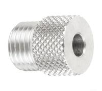 Manchon de perçage M14 de 3 à 10 mm, guide en acier pour bois M14 (6 mm) | Acier inoxydable, antirouille, finition argentée, pour filetage M14, guide de perçage précis