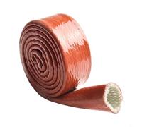 Manchon de protection thermique en fibre de verre avec revêtement en silicone Tuyau de câble Protection incendie 10 mm 20 mm 25 mm (25 mm)